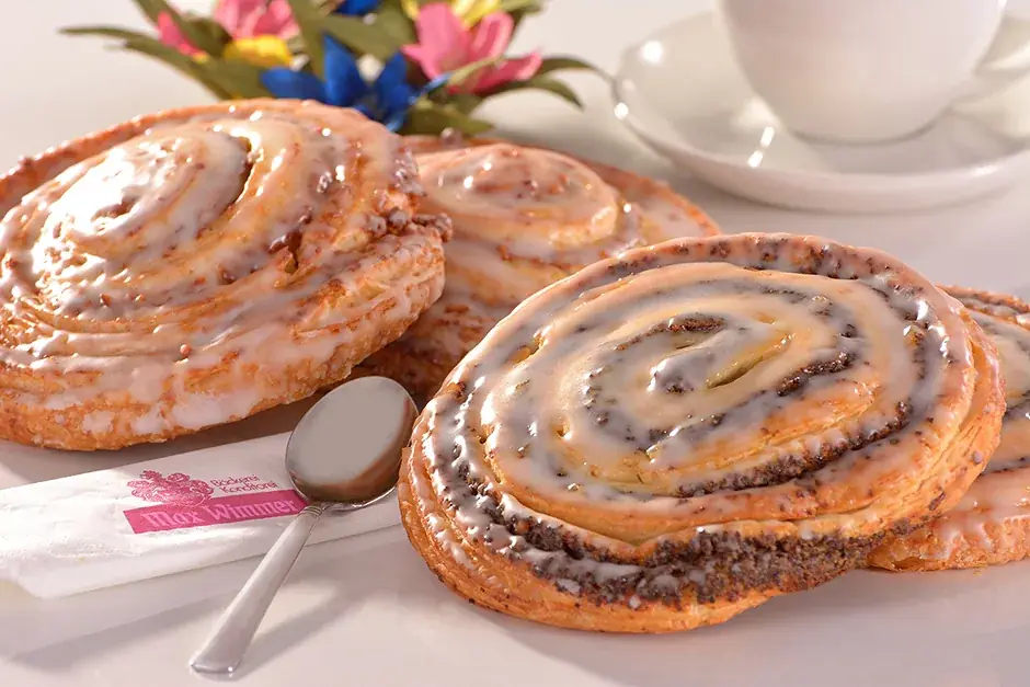 Mohn- und Nußschnecken